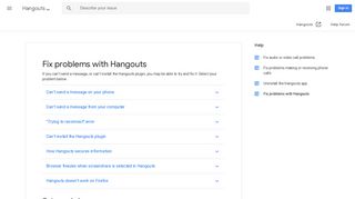Fix problems with Hangouts - Hangouts Help - Google Support