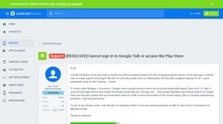 [RESOLVED] Cannot sign in to Google Talk or access the Play Store ...