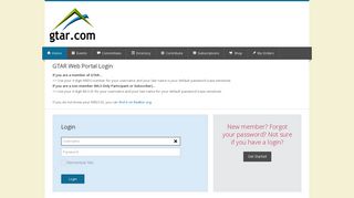 GTAR Web Portal Login