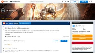 IOS Game Center to Gtarcade account : EraOfCelestials - Reddit