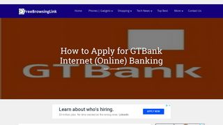How to Apply for GTBank Internet (Online) Banking - FreeBrowsingLink