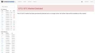 GTC/BTC - Crypto-Currency Altcoin Exchange | CoinExchange.io