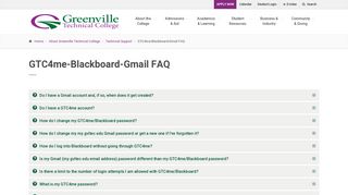 GTC4me-Blackboard-Gmail FAQ | Greenville Technical College