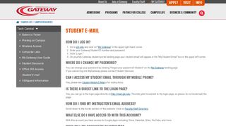 Student E-mail | Gateway Technical College