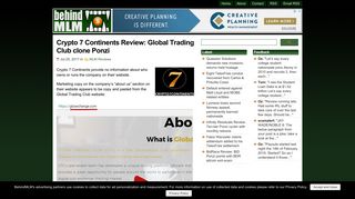 Crypto 7 Continents Review: Global Trading Club clone Ponzi