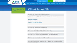 GTE Email Services FAQs | gtefinancial.org