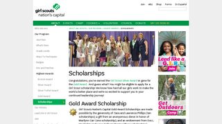 Scholarships - Girl Scouts of Nation's Capital