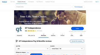 Working at GT Independence: Employee Reviews about Pay ... - Indeed