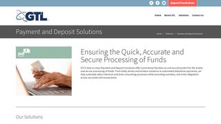 Payment and Deposit Solutions | GTL