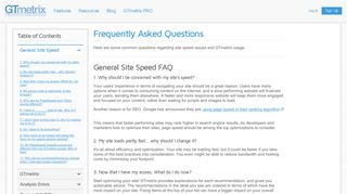 Frequently Asked Questions | GTmetrix