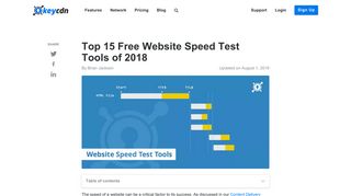 Top 15 Free Website Speed Test Tools of 2018 - KeyCDN