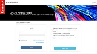 login - Lenovo Partner Portal