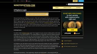 GTOptions Login - NonStopOption - GTOptions