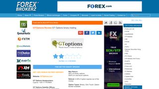 GT Options - Get $100 no deposit bonus! - ForexBrokerz.com