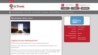 GTRAK UK :: System login