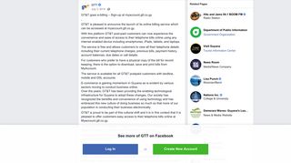 GTT - GT&T goes e-billing – Sign-up at myaccount.gtt.co.gy... | Facebook