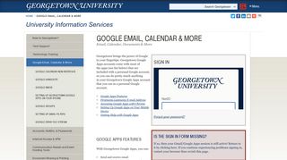 Google Email, Calendar & More | University Information Services ...