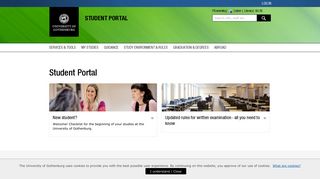 Student Portal - University of Gothenburg ... - GU Student Portal