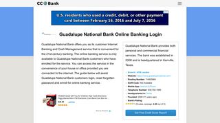 Guadalupe National Bank Online Banking Login - CC Bank