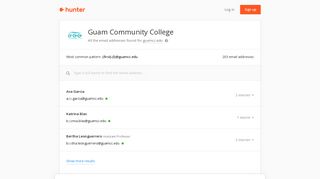 Guam Community College - email addresses & email format • Hunter