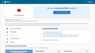 Guaranteed Rate: Login, Bill Pay, Customer Service and Care Sign-In