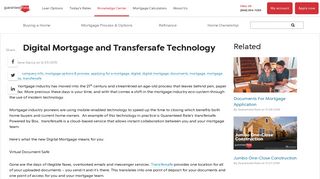 Digital Mortgage and Transfersafe Technology - Guaranteed Rate