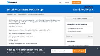 50/Daily Guaranteed USA Sign Ups | Affiliate Marketing | Leads ...