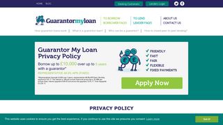 Privacy Policy - Guarantor My Loan