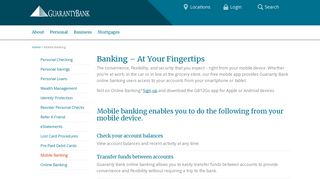 Guaranty Bank & Trust | Mobile Banking