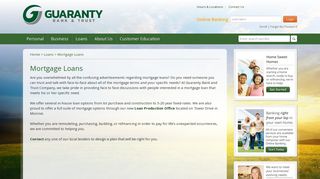 Mortgage Loans :: Guaranty Bank & Trust Co.