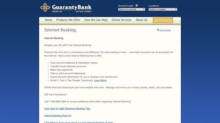Internet Banking - Guaranty Bank and Trust Company