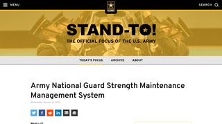 Army National Guard Strength Maintenance Management System