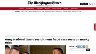 Army National Guard recruitment fraud case rests on murky rules ...