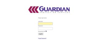 Log On - Guardian Protection Services