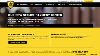 Our New Secure Payment Center - Guardian AlarmGuardian Alarm