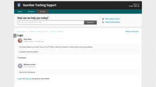 Login : Guardian Tracking Support