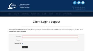 Client Login / Logout - United Guarding Services