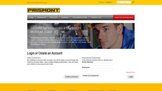 Login or Create an Account - Prismont