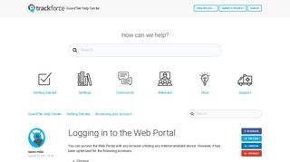 Logging in to the Web Portal – GuardTek Help Center