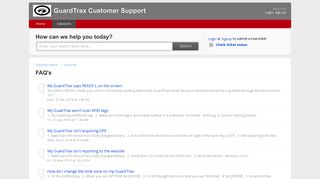 FAQ's : GuardTrax Customer Support