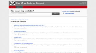 GuardTrax Android : GuardTrax Customer Support