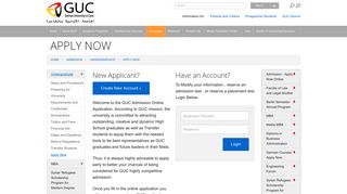Apply Now - German University in Cairo