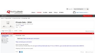 Private Sale - 2016 - RedFlagDeals.com Forums
