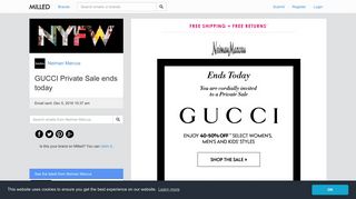 Neiman Marcus: GUCCI Private Sale ends today | Milled