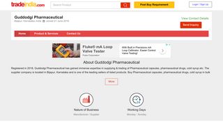 Guddodgi Pharmaceutical in Bijapur, Karnataka, India - Company Profile