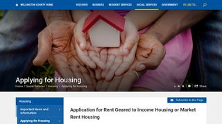 Applying for Housing - Wellington County