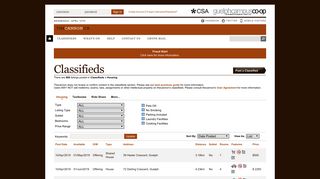 Classifieds - The Cannon - Classifieds » Housing