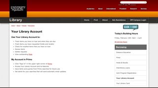 Your Library Account - University of Guelph Library