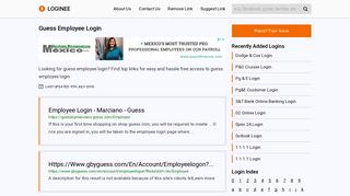 Guess Employee Login