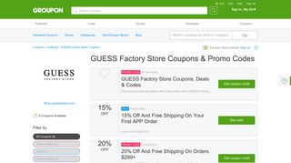 guess factory store Coupons, Promo Codes & Deals 2019 - Groupon